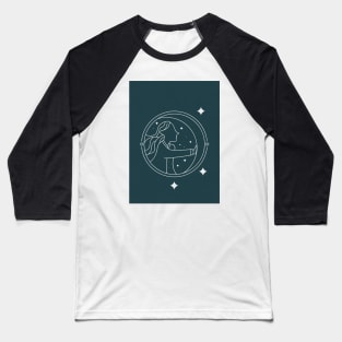 Moon - Starry Night 1 Baseball T-Shirt